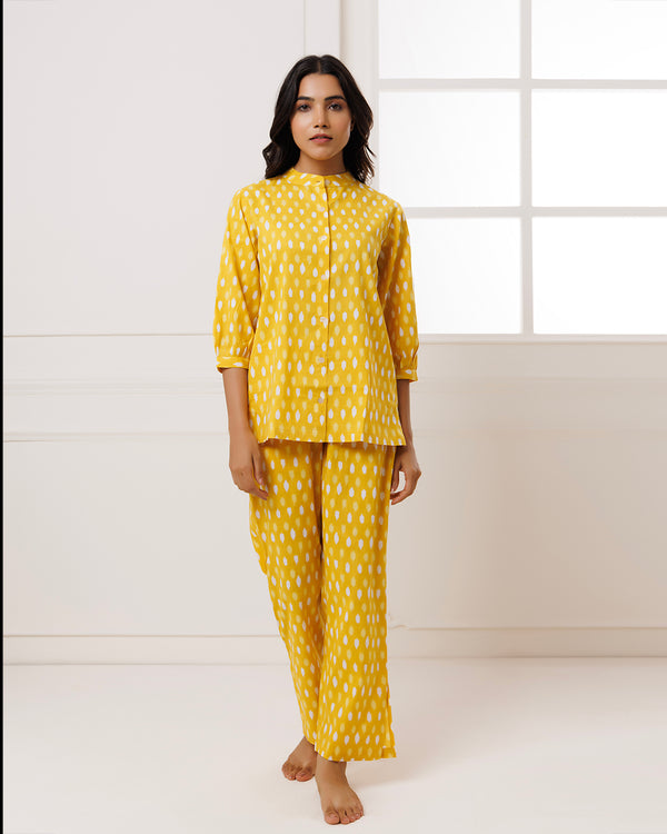 Dotted Pyjama Set (Yellow)